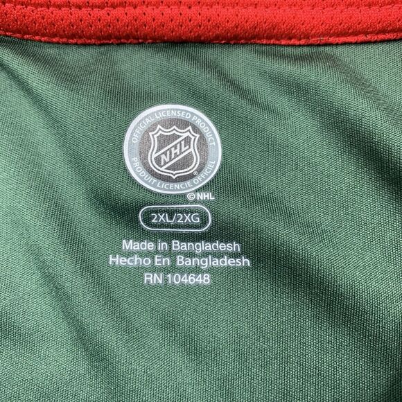 MINNESOTA WILD NHL Long Sleeve Athletic Top Shirt Men's 2XL Green - Picture 3 of 7